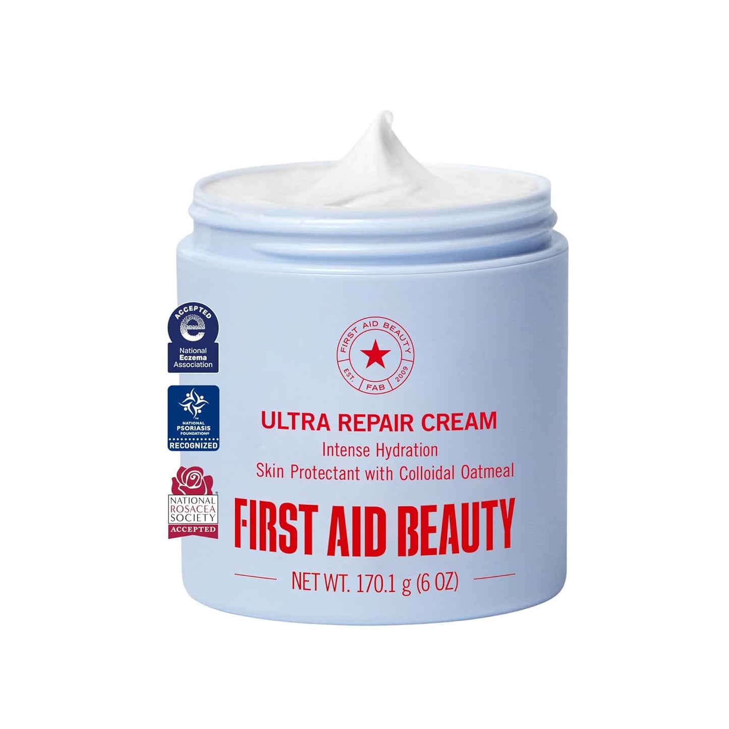 First Aid Beauty Ultra Repair Cream - Intense Hydration Face & Body Moisturizer | Eczema Support, Fragrance-Free