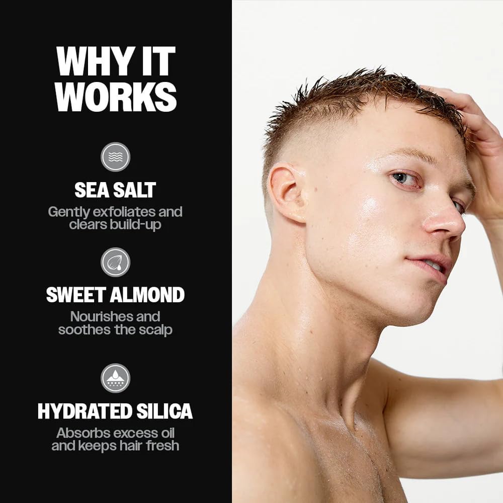 Slick Gorilla Sea Salt Scalp Scrub for Oily Hair and Buildup, 7.76 oz
