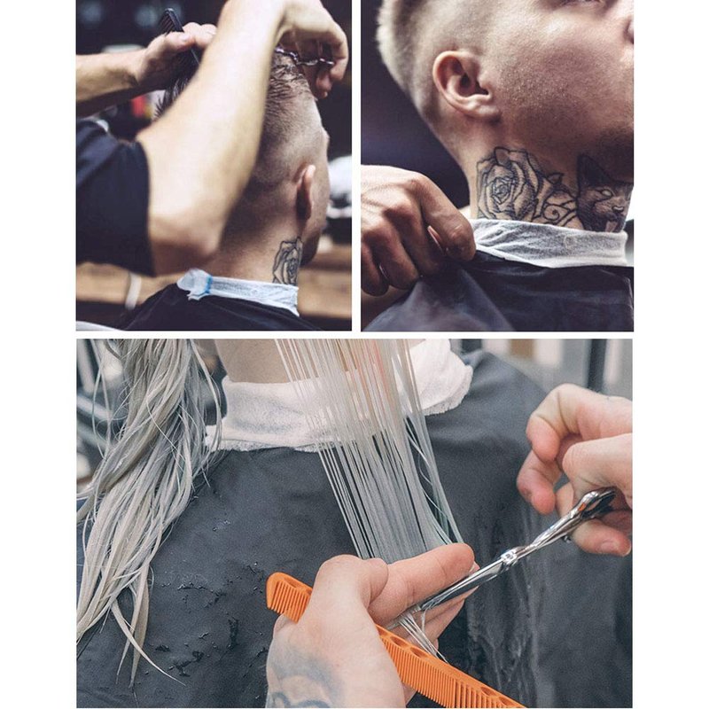 2 Rolls Barber Neck Strips Disposable Strentchy Paper Neck Bands Hairdressing Stretchy Wrap Barber Accessories for Salon Haircutting Styling
