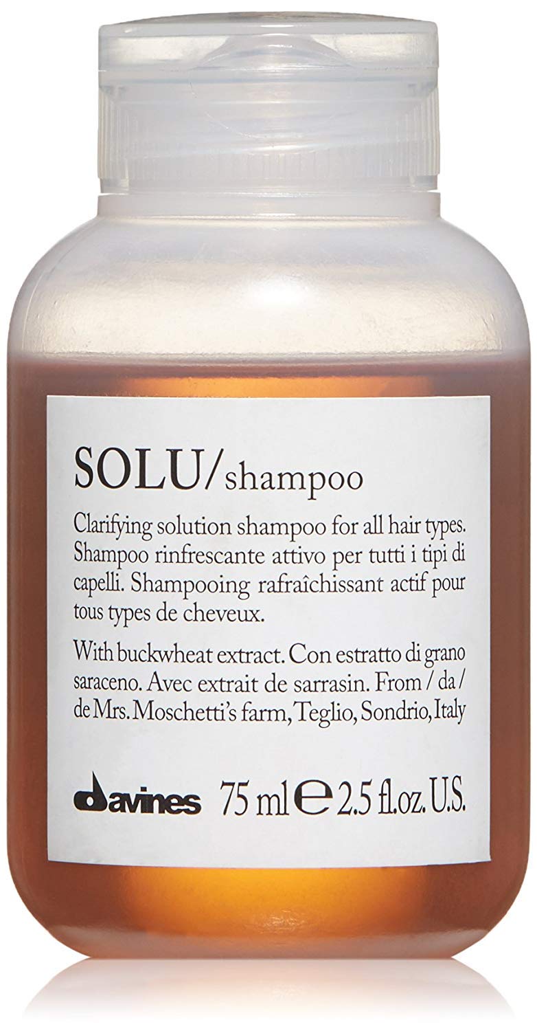 Davines SOLU Shampoo, Deep Cleansing from Accumulation or Residues of Styling Products for Normal to Heavily-Styled Hair - Gives a Refreshed Scalp, Travel Size, 2.54 Fl Oz