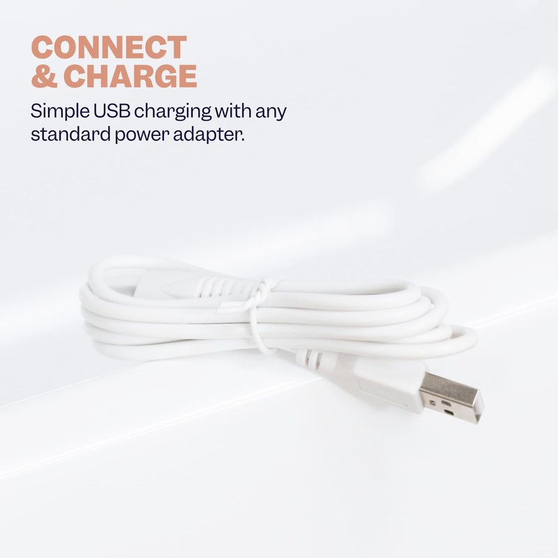 Freebird Replacement USB Charging Cable for Women's FlexSeries Shaver - White, Durable, Universal Compatibility