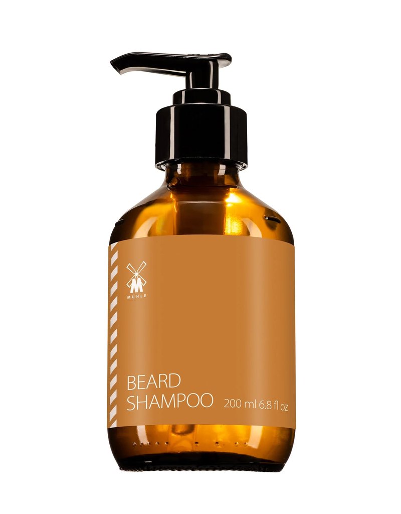 MÜHLE Beard Shampoo, 200ml | Fresh Bergamot & Cedarwood Fragrance | Plant Based Ingredients | Natural Beard Care Shampoo | Perfect for Everyday Use | Luxury Beard Wash for Men
