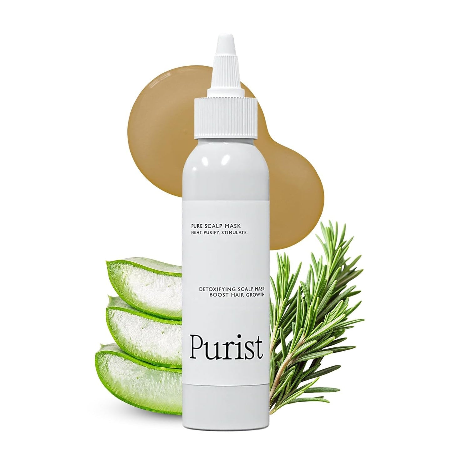 Purist Scalp Mask - Natural Hair Growth Booster | Detoxifying Treatment with Aloe, Neem & Rosemary - Sulfate & Paraben Free