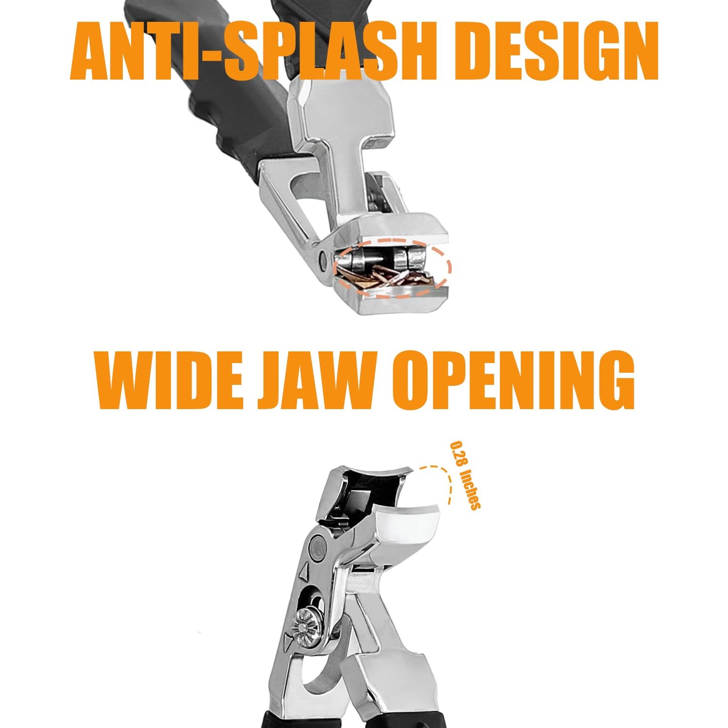 Heavy Duty Angled Head,Wide Jaw Clippers for Seniors and Man,Ingrown Toenail,Thick Nail.Long Handle, Slanted Nail Cutter for Men,Women,Pregnant,Elderly.4Pcs