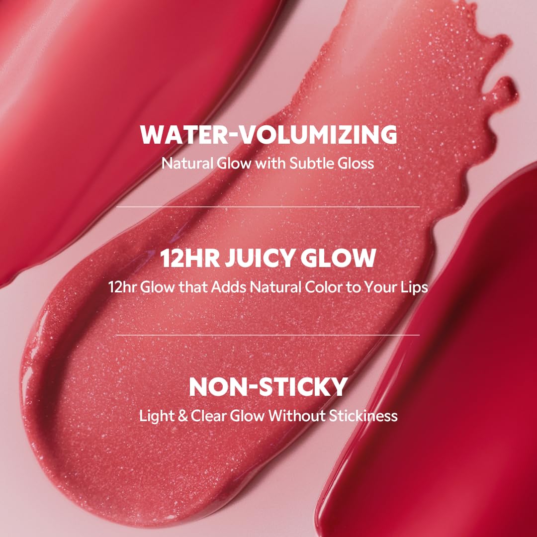 Mini Size Waterism Tinted Lip Gloss - #01 Mauve Rose | 12H Long-Lasting, Non-Sticky Korean Lip and Cheek Tint