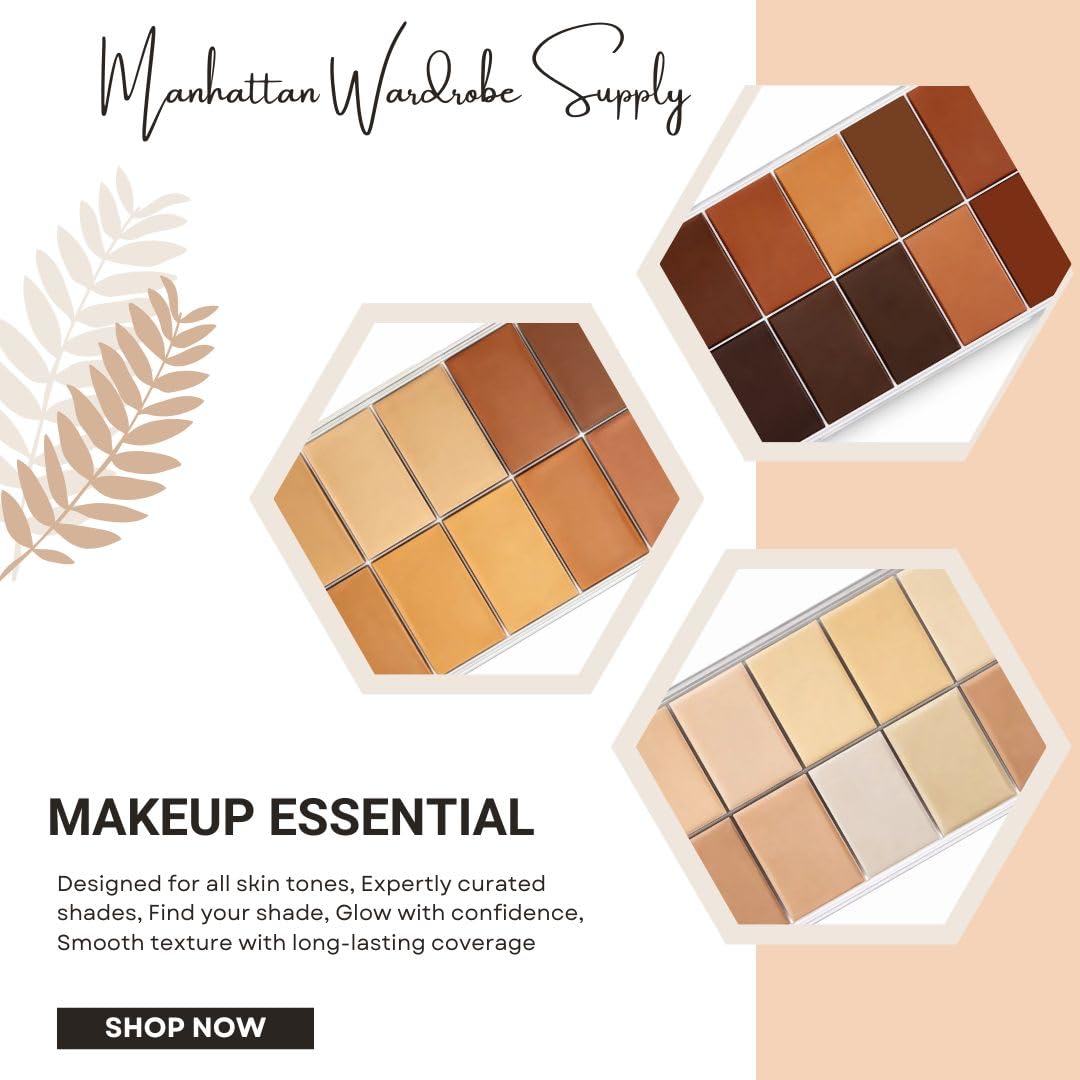 10 Color Cream Makeup Palette - Blendable Formula | Mini Credit Card Size (3.25 x 2.25 in) | Travel-Friendly & Compact