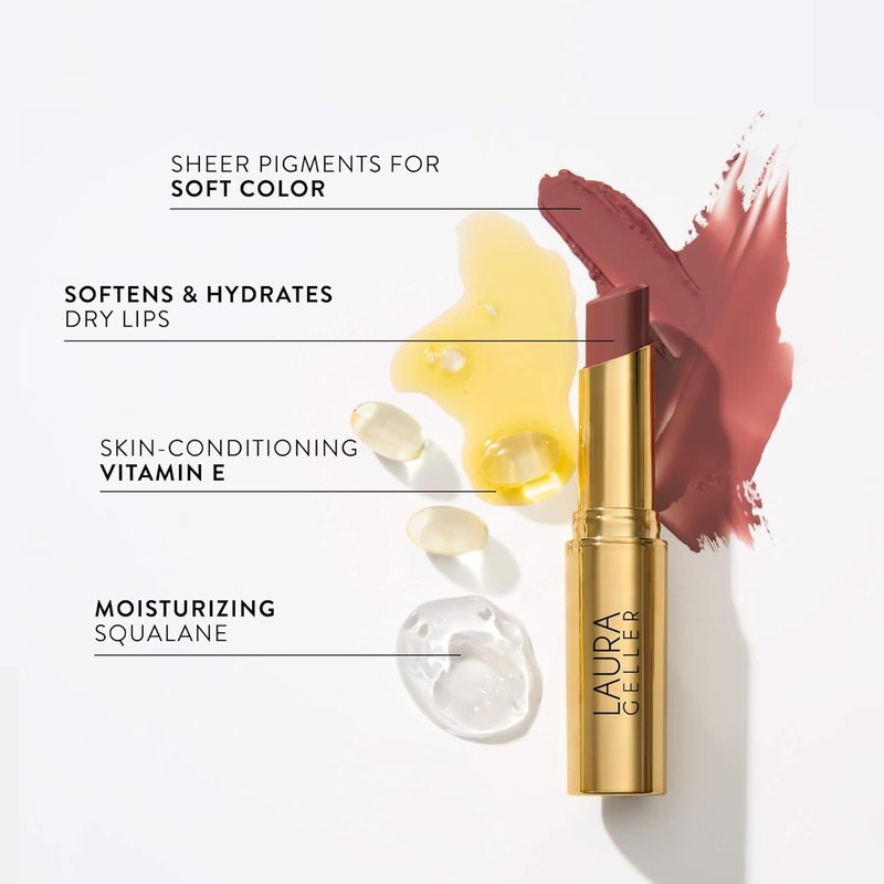 Laura Geller Jelly Balm Tinted Lip Balm - Hydrating Vitamin E, Sheerly Amazing Semi-Shine Finish | Moisturizing Color