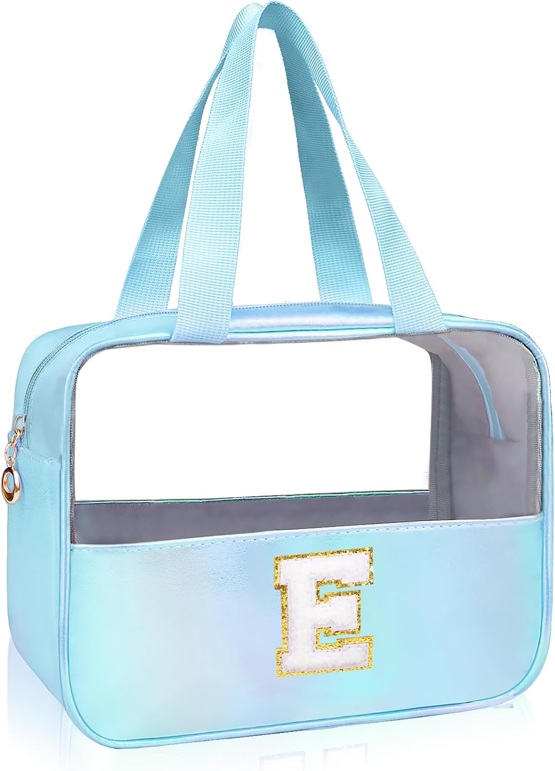 Personalized Pink Clear Makeup Bag - Large Cosmetic Organizer for Travel | Ideal Gift for Women & Girls