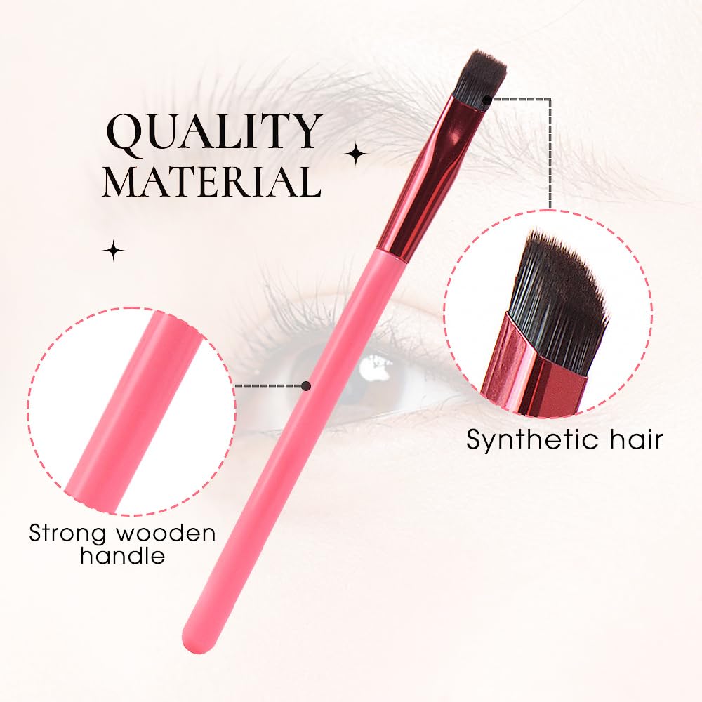 1 Piece Professional Wild Eyebrow Makeup Brush Square Styling Precise Line Depicted Brushes Beauty Makeup Tools,14.5cm (Black)