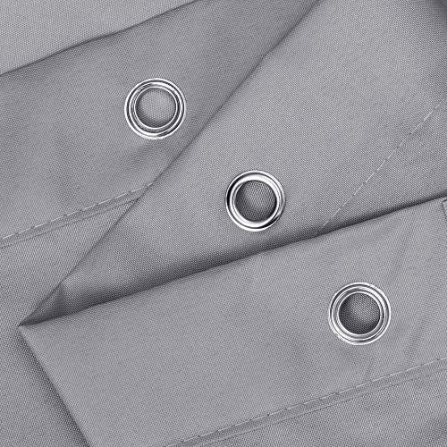 N&Y HOME Gray Fabric Shower Curtain Liner 36x72 Inches - Hotel Quality, Waterproof & Washable