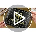 50th High School Reunion Guest Book - Black & Gold 1976 Keepsake