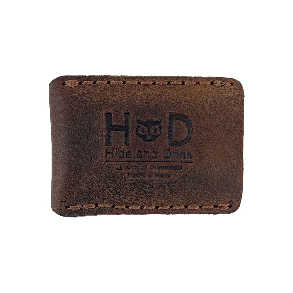 Hide & Drink, Leather Double Edge Safety Razor Head Protective Sheath, Shaving Travel Cover Handmade (Blue Suede)
