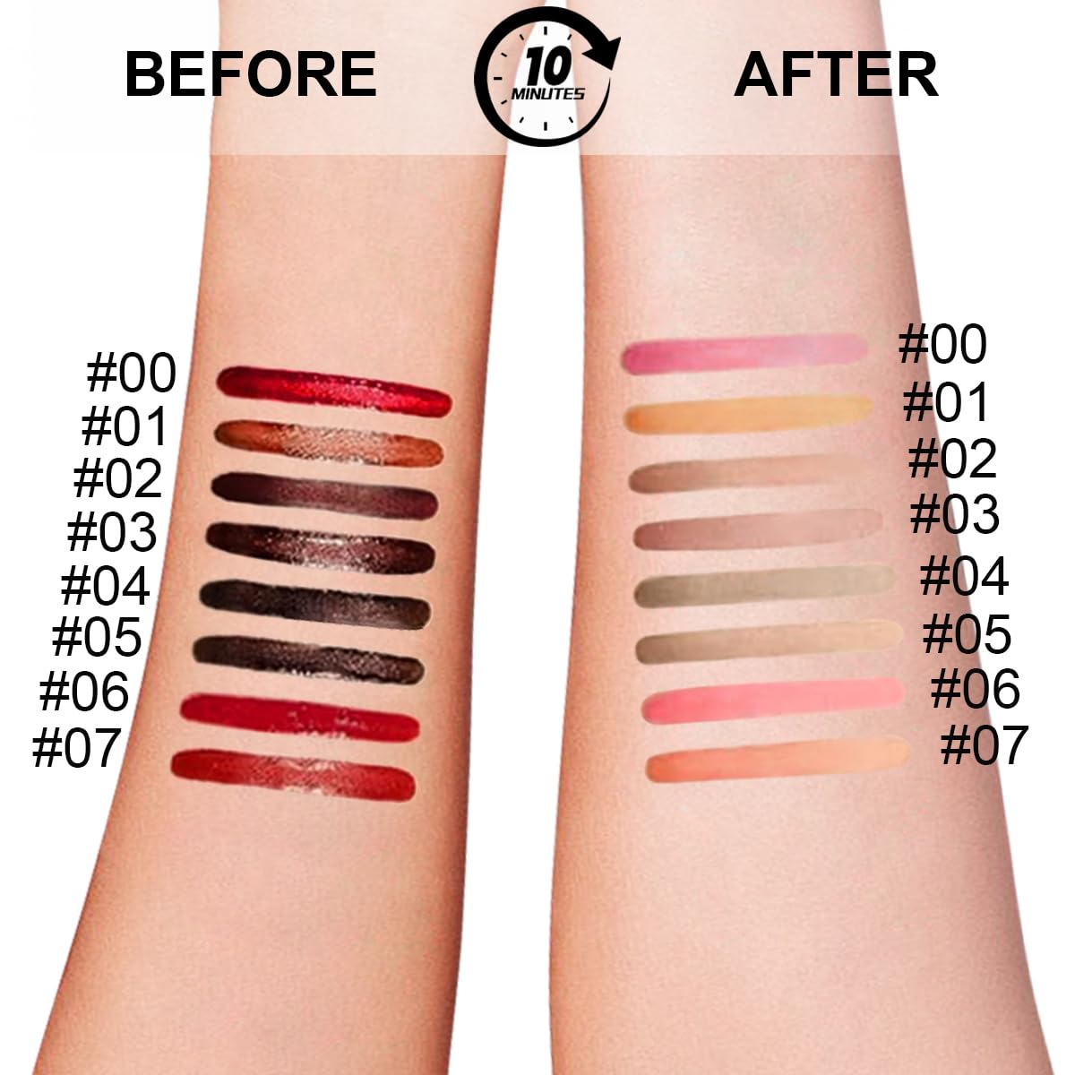 KIMIEYE 3 Colors Peel Off Lip Liner Stains with Tweezer for Women, #2,3,4