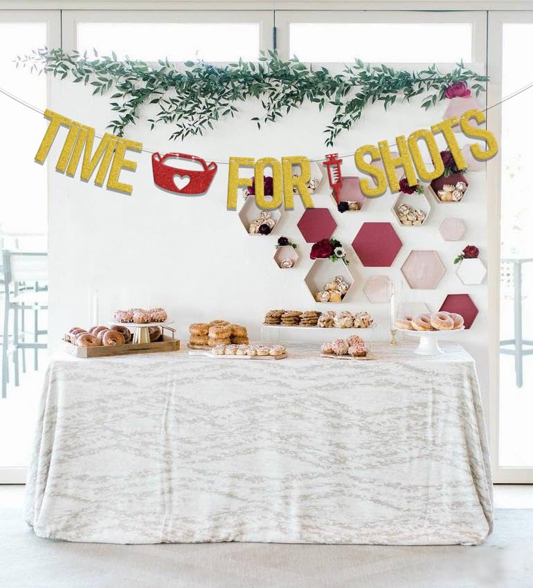 Time for Shots Banner - Nurse Graduation Party Decoration