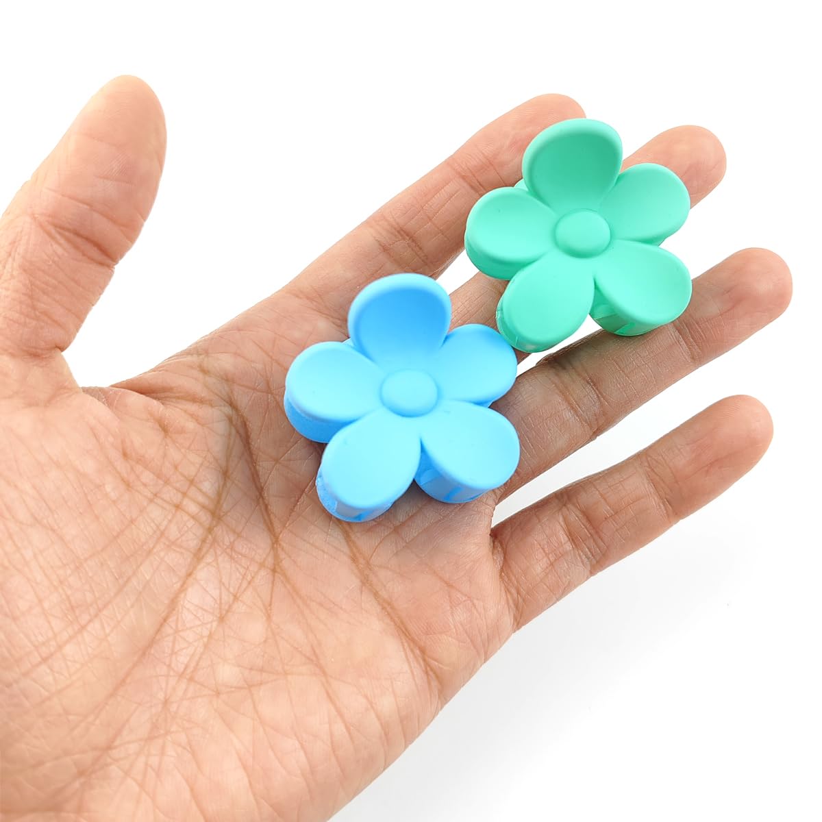 Cute Flower Claw Clips - 20PCS Small Jaw Clips for Women & Girls | Strong Hold, 10 Colors, Ideal for Thin to Thick Hair