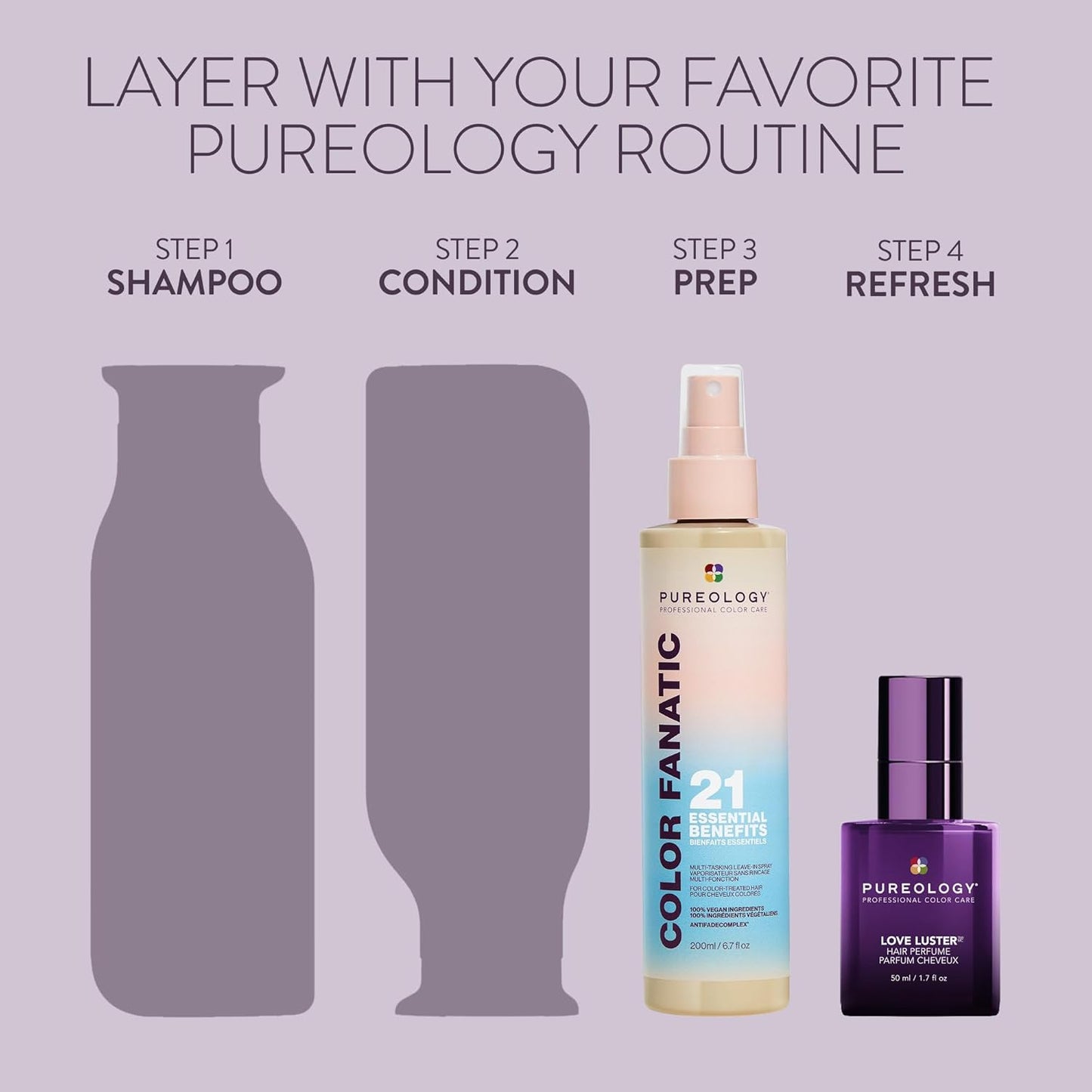 Pureology Love Luster Hair Perfume - Hydrating Mist with Vanilla & Peony | Color Safe, No Drying Alcohols