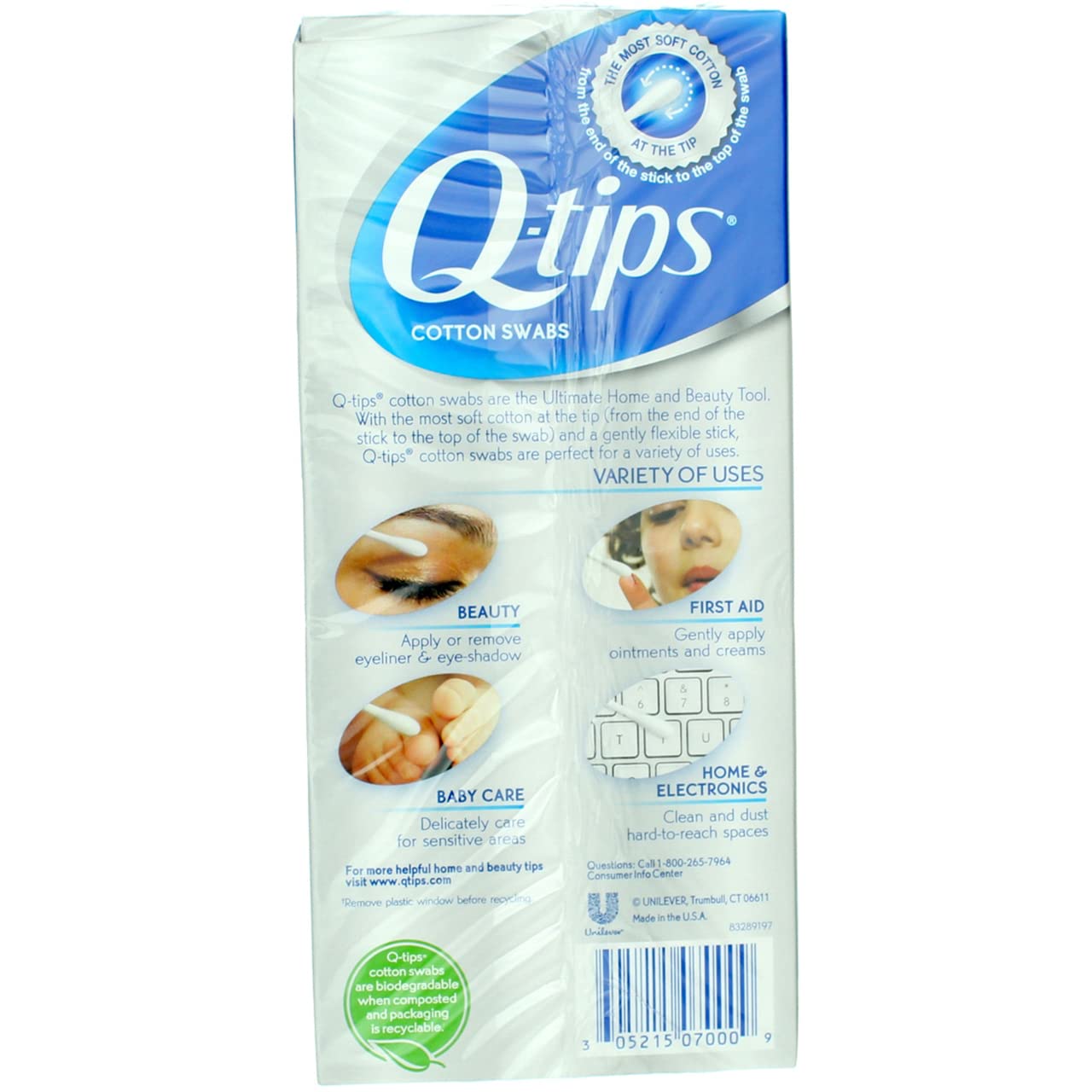 Cotton Swabs - Q-Tips 170 Count | Soft, Absorbent, and Versatile