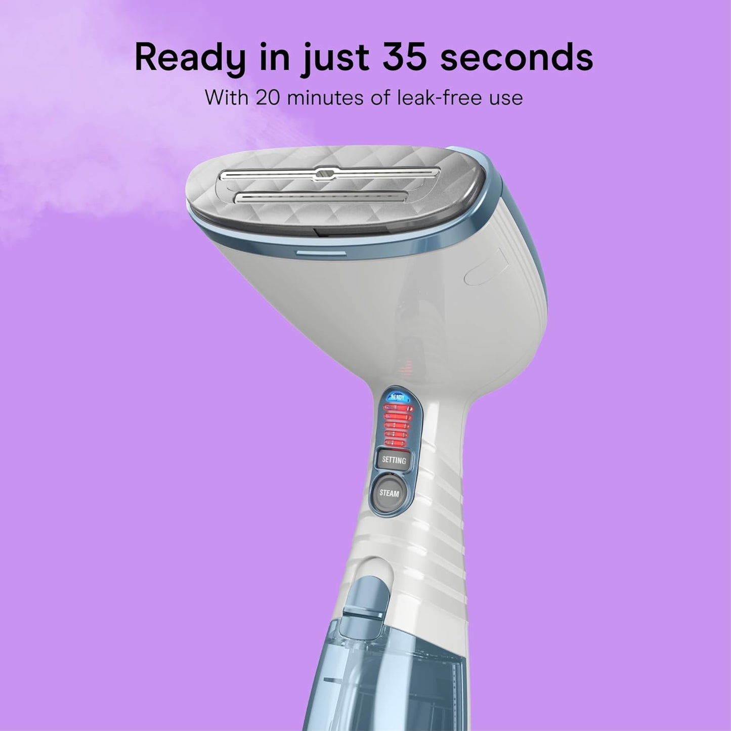 Conair Handheld Garment Steamer - Turbo ExtremeSteam 1875W | Portable Blue Fabric Steamer for Clothes
