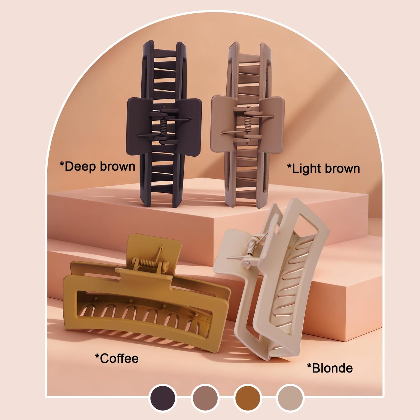 5 Inche Extra Large Claw Clips Hair Clips for Thick Hair and Long Hair, 4 Pack Xl Jumbo Claw clips