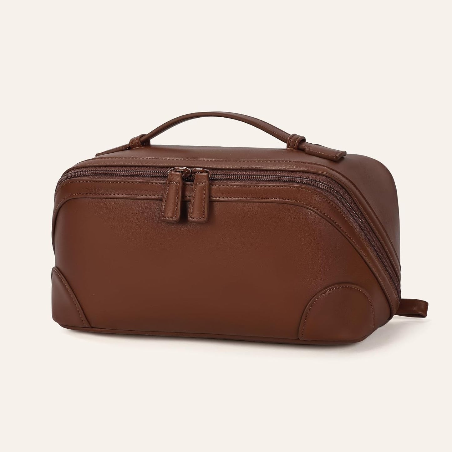 Travel Makeup Bag for Women - Large Waterproof PU Leather Cosmetic Organizer | Portable Toiletry Bag for Business & Daily Use