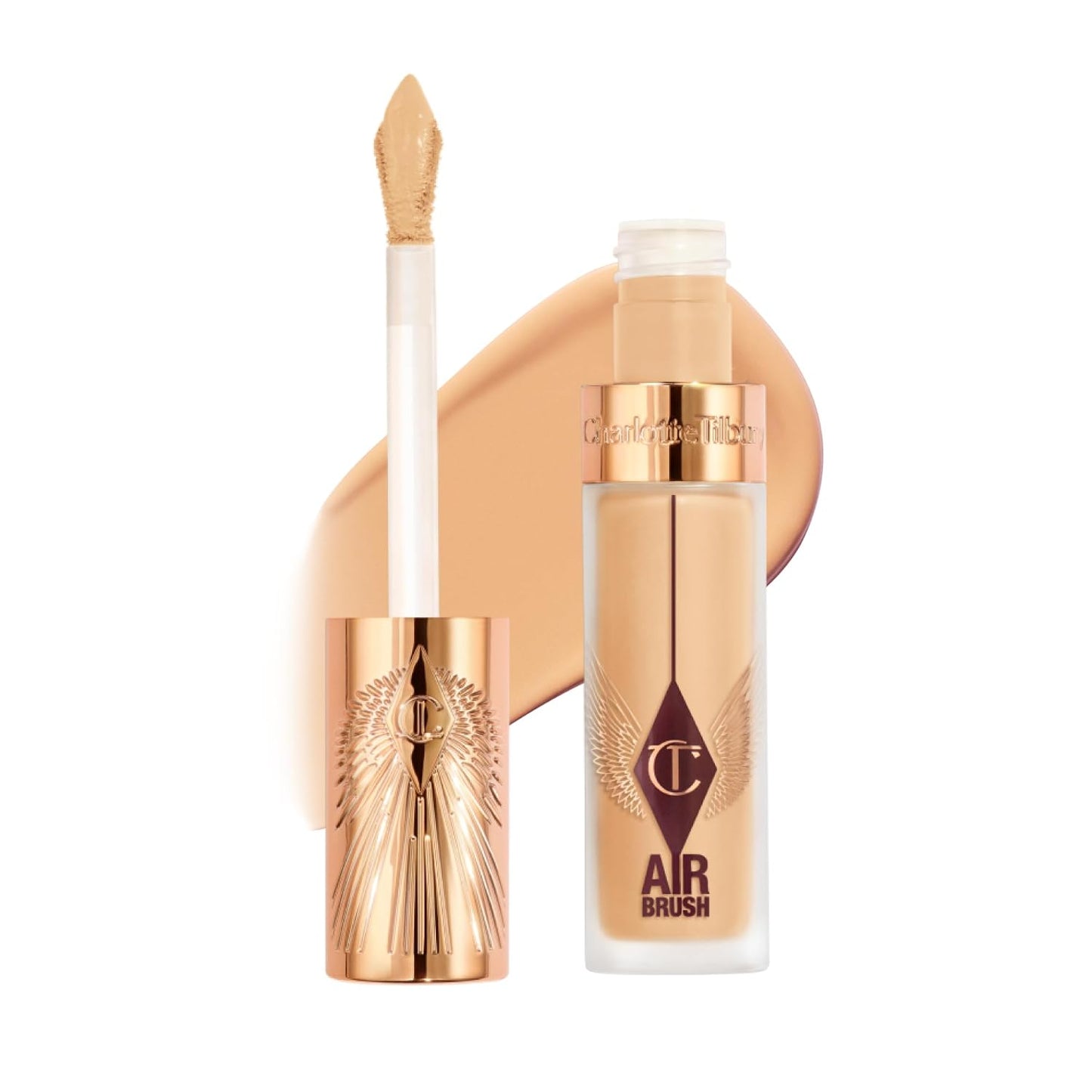 Charlotte Tilbury AIRbrush Flawless Blur Concealer - Longwear, Hydrating, Full Coverage for Dark Circles & Blemishes | Natural Matte Finish