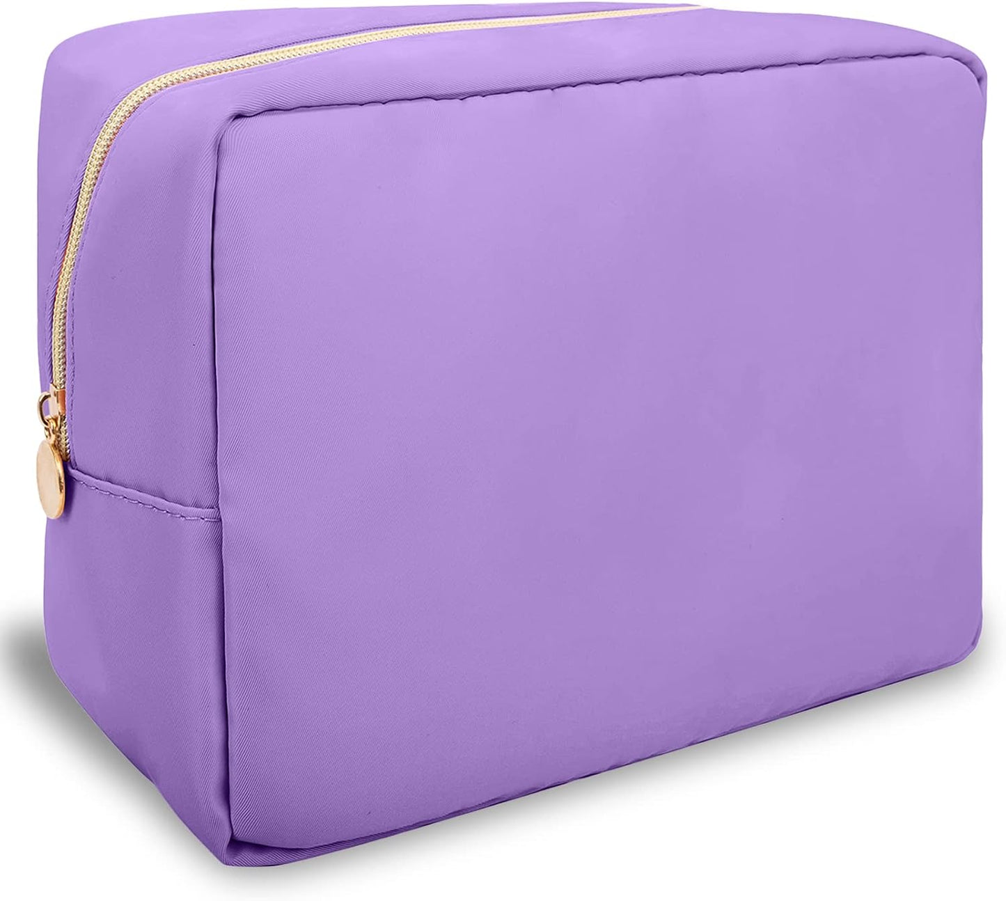 Floral Makeup Bag - Cute Pink Nylon Zipper Pouch for Travel | Waterproof Cosmetic Organizer for Women