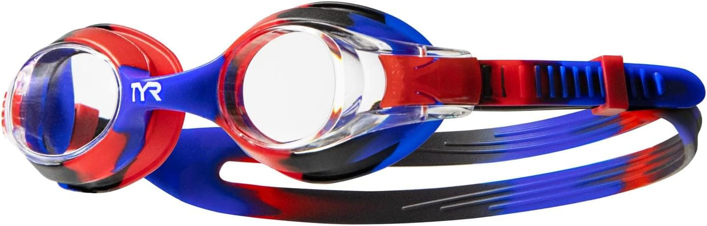 Swimple Tie-Dye Kids' Swim Goggles - Comfortable Fit & UV Protection | Adjustable Strap