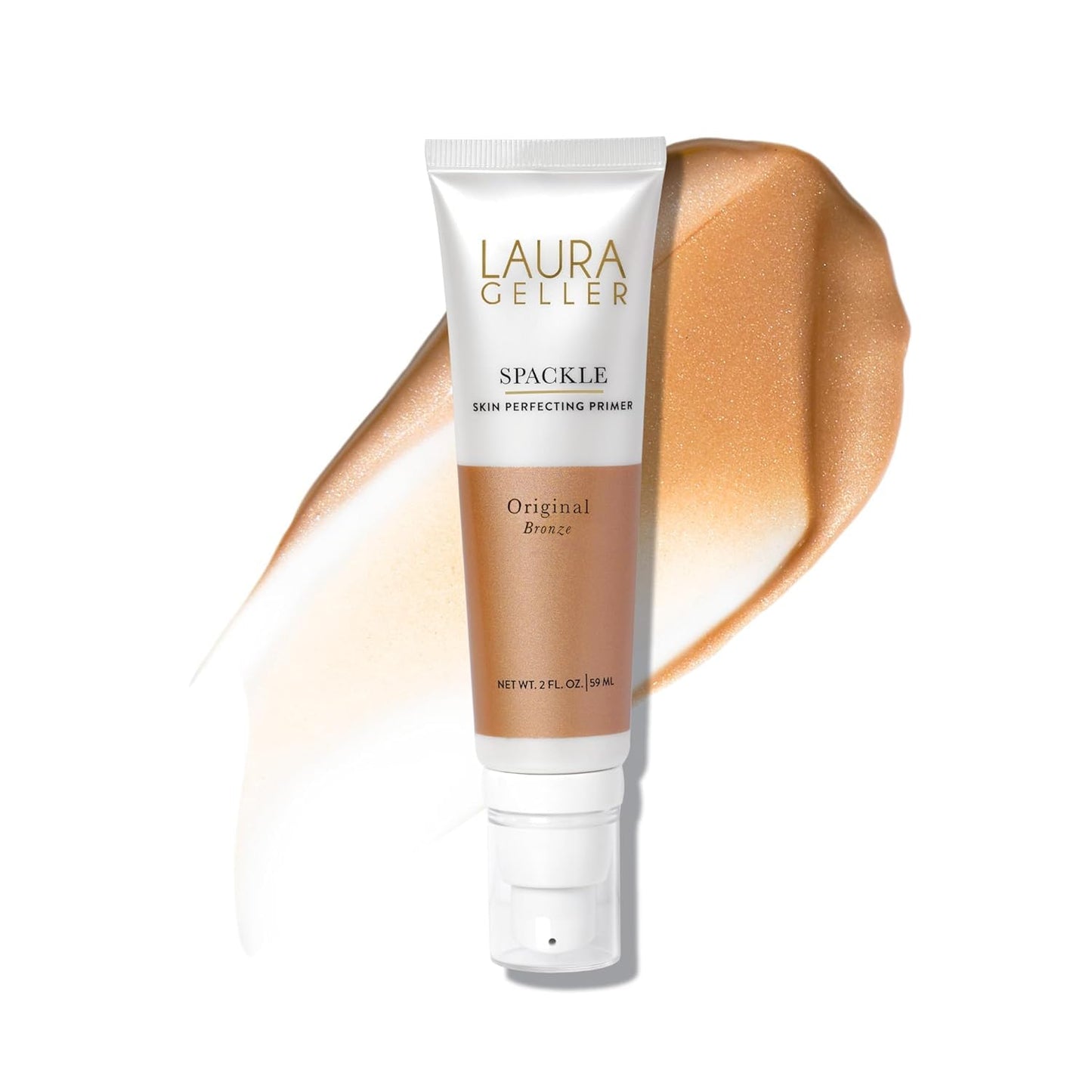 Laura Geller Spackle Primer - Champagne Glow Hyaluronic Acid Makeup Primer for Mature Skin | 2 Fl Oz