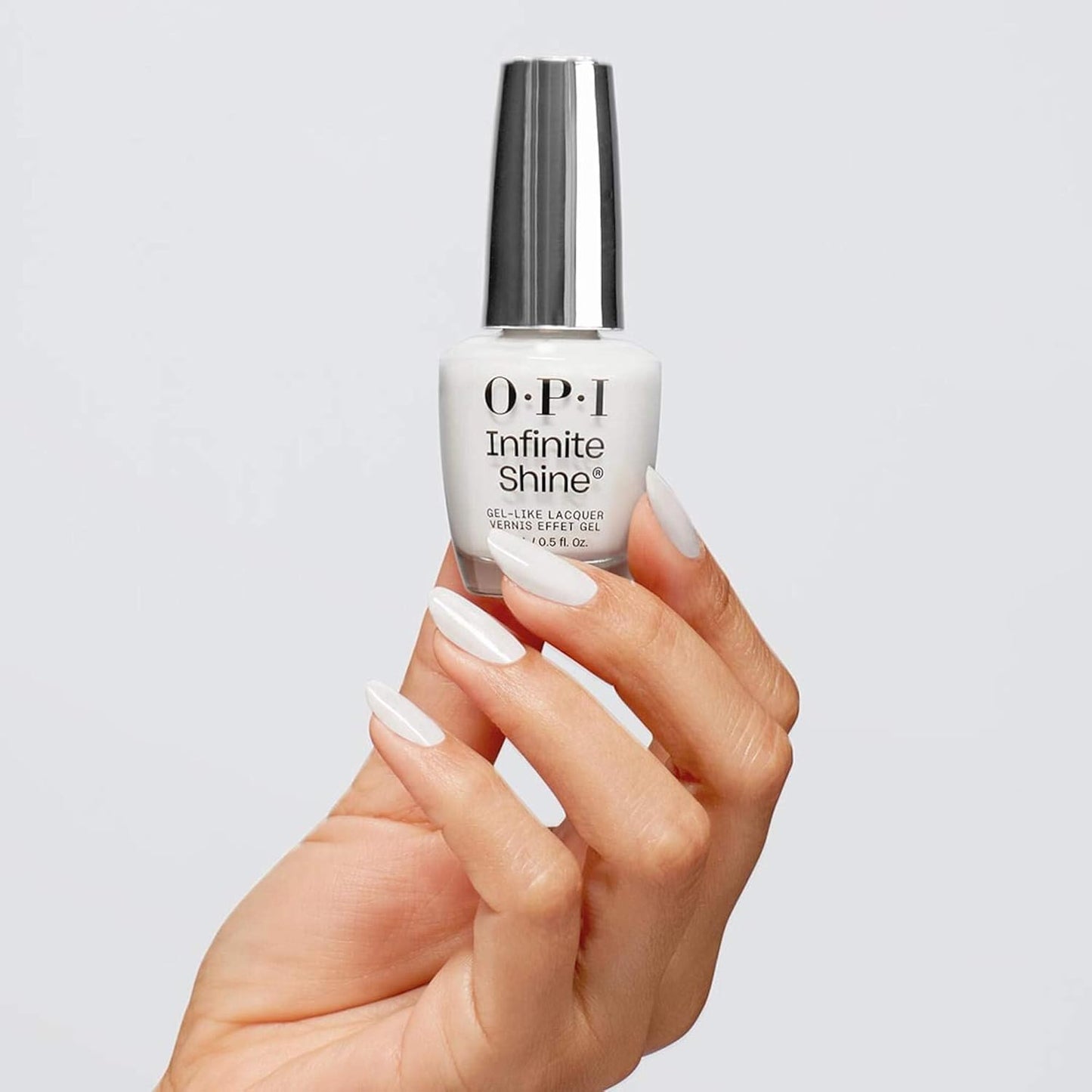 OPI Infinite Shine Alpine Snow - Opaque Soft White Crème Long-Lasting Gel Nail Polish | Vegan & Streak-Free Finish