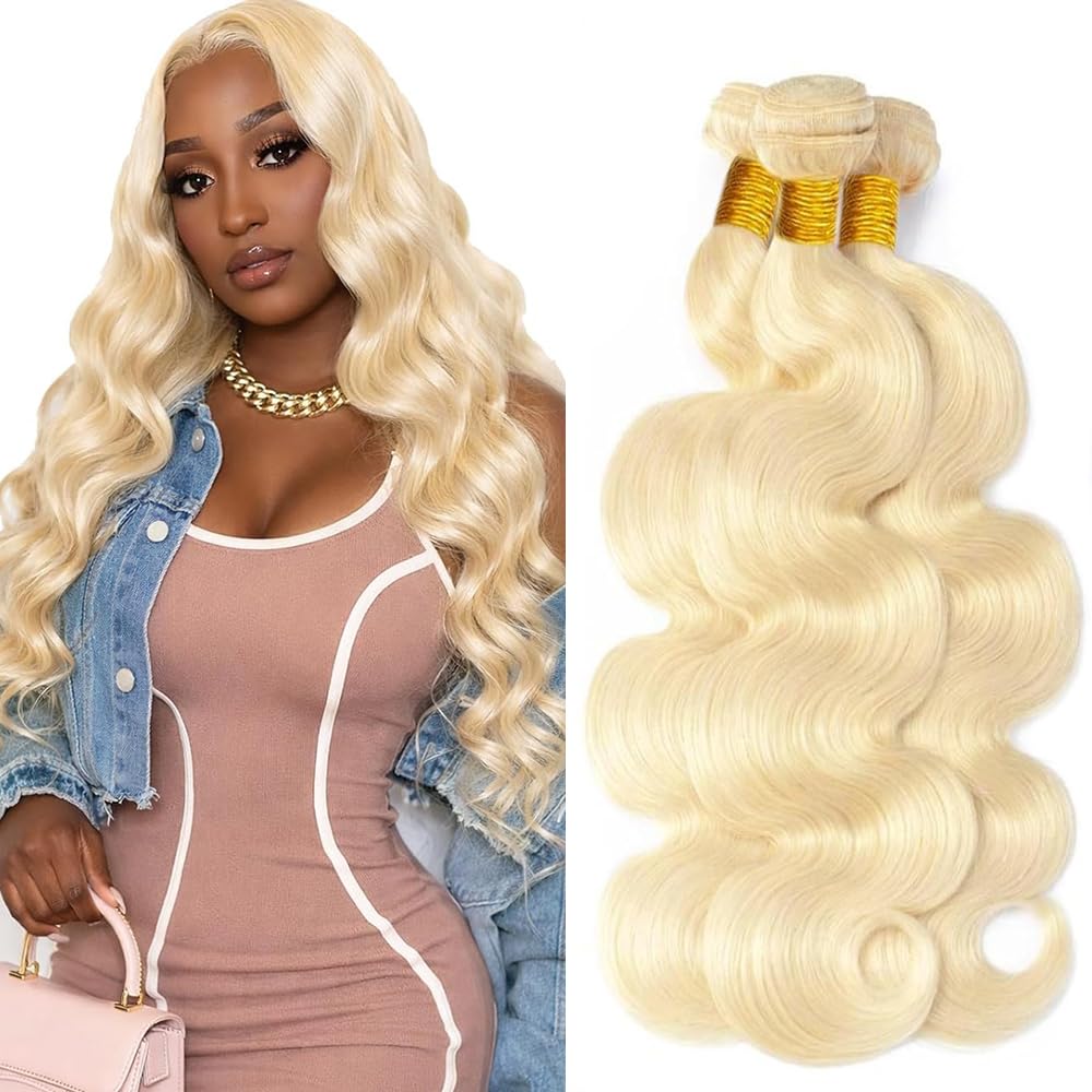 28 30 32 Inch 613 Bundles Blonde Body Wave Bundles Human Hair Brazilian Unprocessed Virgin Hair Blonde Bundle Human Hair Extensions 150g