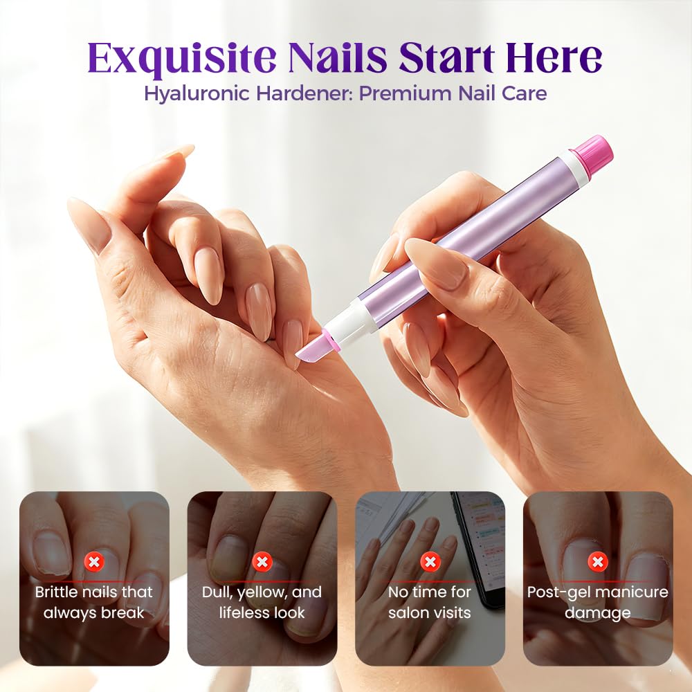 cyaneagle 2-in-1 Cuticle Oil Pusher Pen, 2026 New Ceramic Cuticle Tool, Portable Lavender Scented Cuticle Pen for Manicure, Hydrating Nail Care Pen for Salon, Nail Repair Pen for Women (Purple+Pink)