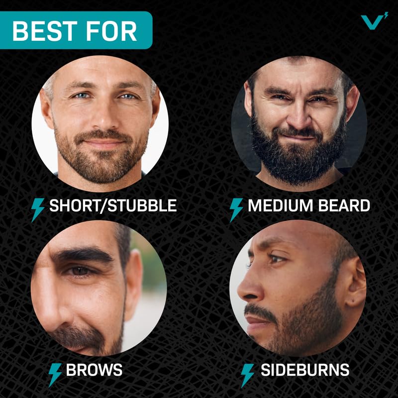 VOLT Instant Beard Color - Quick Drying Plant-Based Formula for Men | Ebony Brown/Black, 1 Pack, Up to 35 Applications