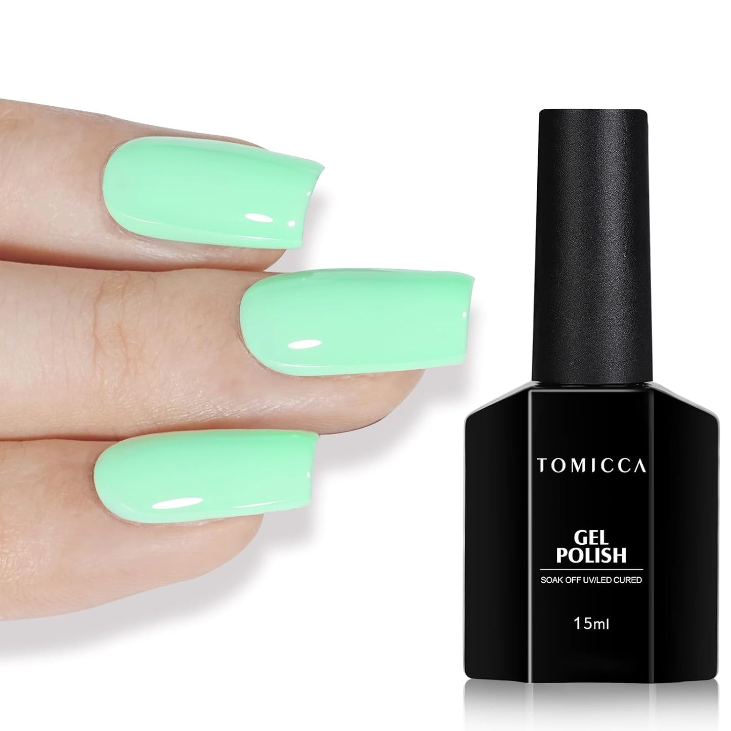 TOMICCA Gel Nail Polish - Dark Orange Autumn Winter Color | Long Lasting High Gloss Soak Off UV LED for DIY Manicure