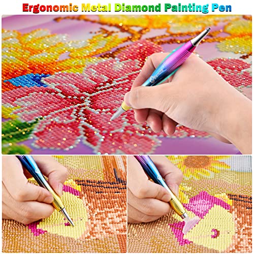 Benote Ergonomic Diamond Painting Pen with Multi Tips - Rainbow