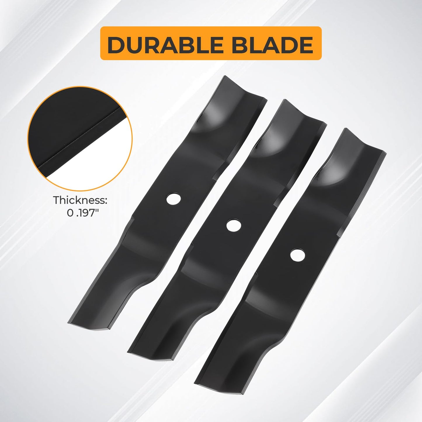 GYZJ 942-04417 High Lift Blades Compatible with MTD/Cub Cad et 48" Cut Decks, Cub Cad et GT-2148 Z-Force L48, Craft sman Z8200, Replace 742-04417 01005336 01005336P 02005017 942-04417A,3 Pack