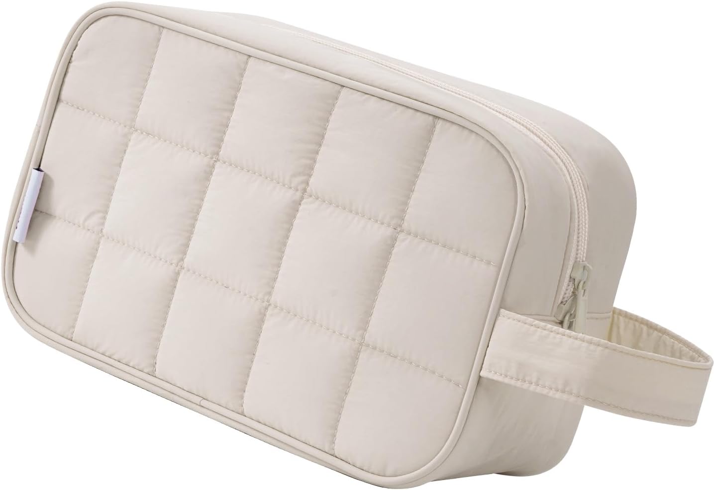 Travel Toiletry Bag for Women - Stylish Dopp Kit with Mint Green Checkerboard Design | Cosmetic & Makeup Organizer