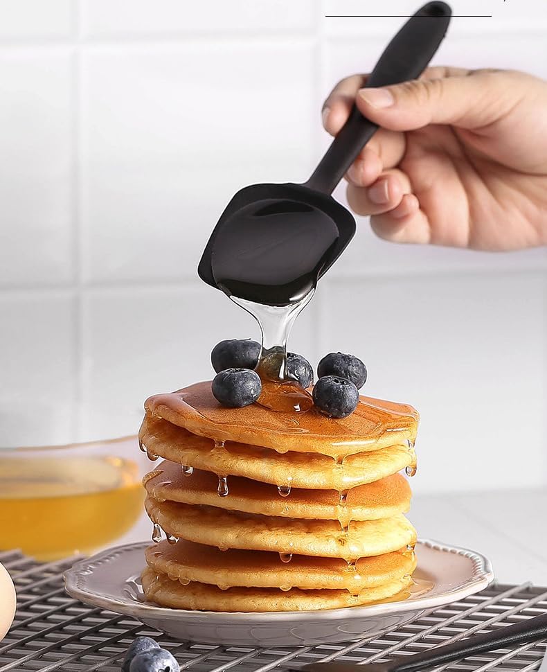 Silicone Spatula Set - 6 Heat Resistant Kitchen Spatulas | Non-Toxic, Ergonomic Grip for Nonstick Cookware