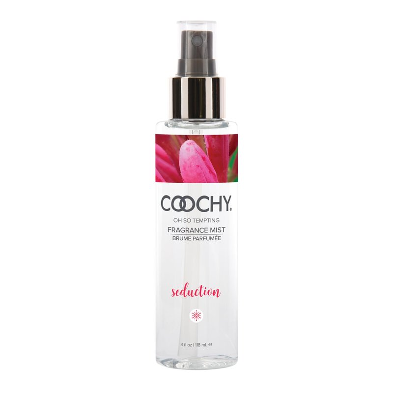 Coochy Fragrance Mist Body Spray - No Alcohol, Paraben-Free, Organic - Gentle, Refreshing Boost of Scent in Skin & Hair - Infused w/Honkeysuckle, Fruity Twist & Honey - Seduction, 4floz/118ml