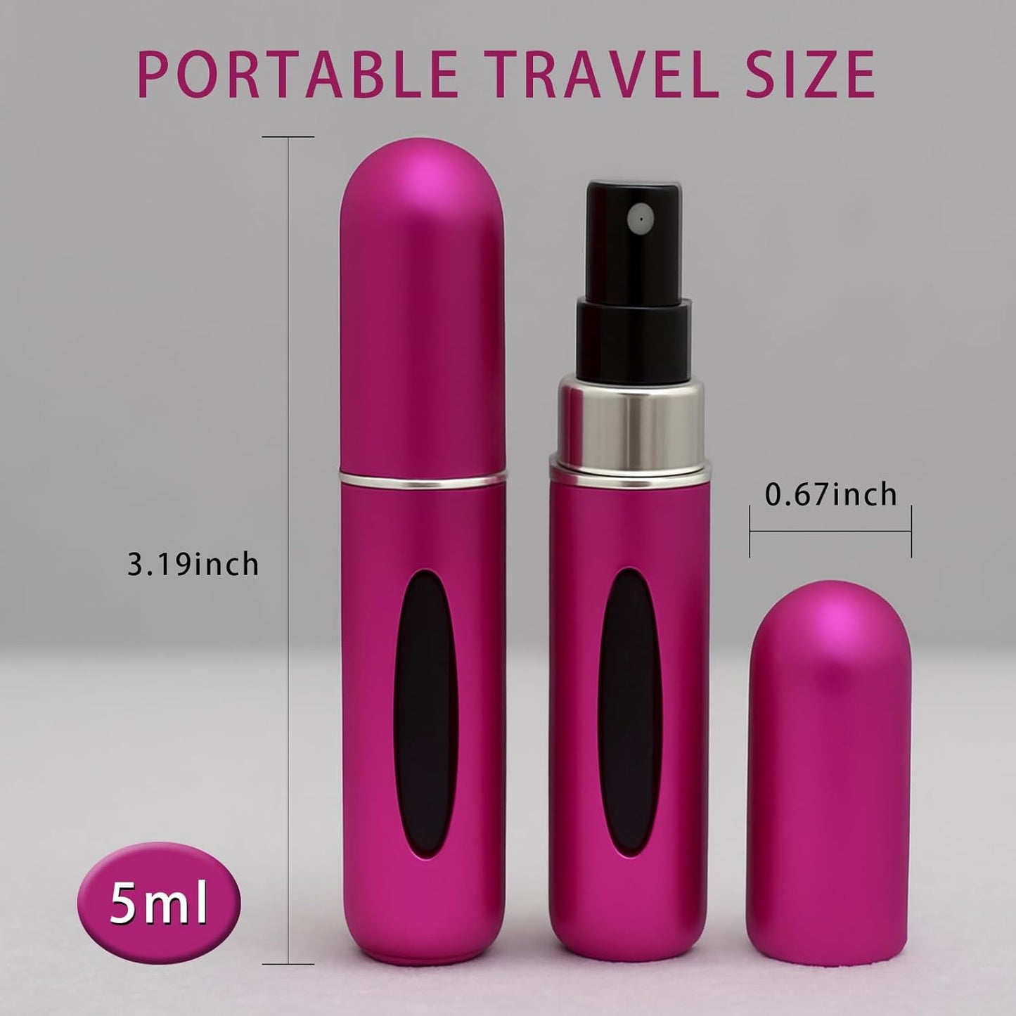 Refillable Perfume Atomizer Spray Bottles - 12 Pack Mini Cologne Sprayers | TSA Approved 5ml for Travel & Home Use