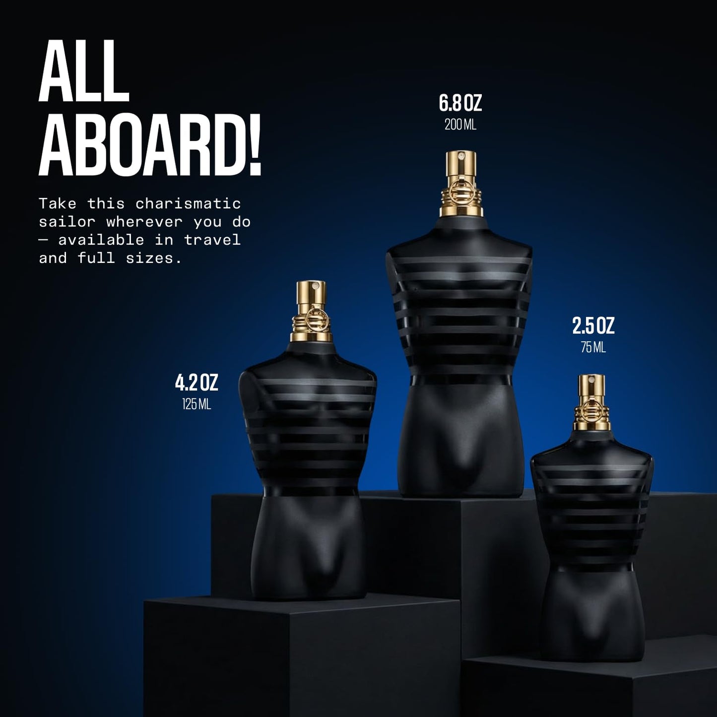 Jean Paul Gaultier Le Male Le Parfum - Amber Woody Eau de Parfum Intense for Men Fragrance - Cardamom, Lavender & Iris, Vanilla - Men's Perfume Spray, 6.8oz