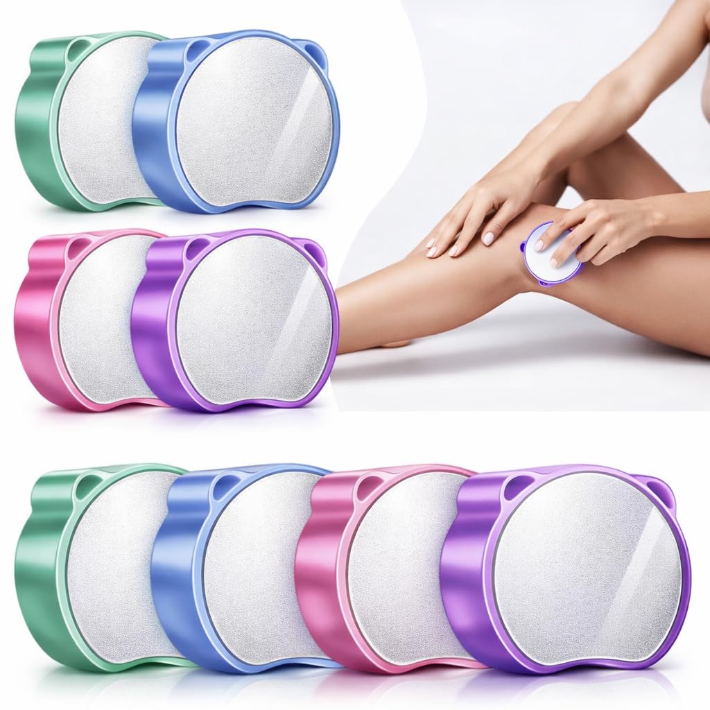 Magic Crystal Hair Eraser, Suitable for Men and Women Painless Exfoliating Crystal Hair Removal Tool, Magic Crystal Hair Remover for Legs and Back of Arms (Pink)
