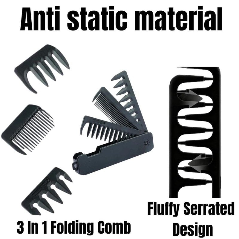 Texturizing Comb for All Hair Types - Volumizing & Detangling Tool | Travel-Friendly for Thick, Curly & Straight Hair