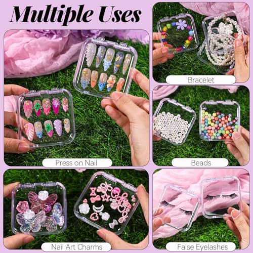 Teenitor Press-On Nail Packaging Set with Acrylic Display & Holographic Bags