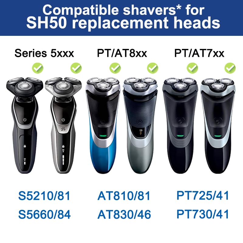 SH50 Replacement Heads for Philips Norelco 5000 Series - 3-pc Pack