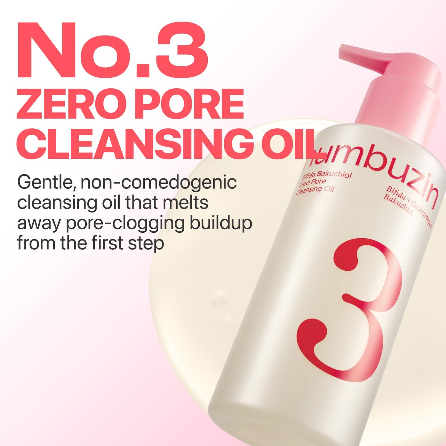 Bifida Bakuchiol Cleansing Oil - Deep Pore Cleanser & Blackhead Remover for Acne-Prone Skin | 6.76 fl. oz.