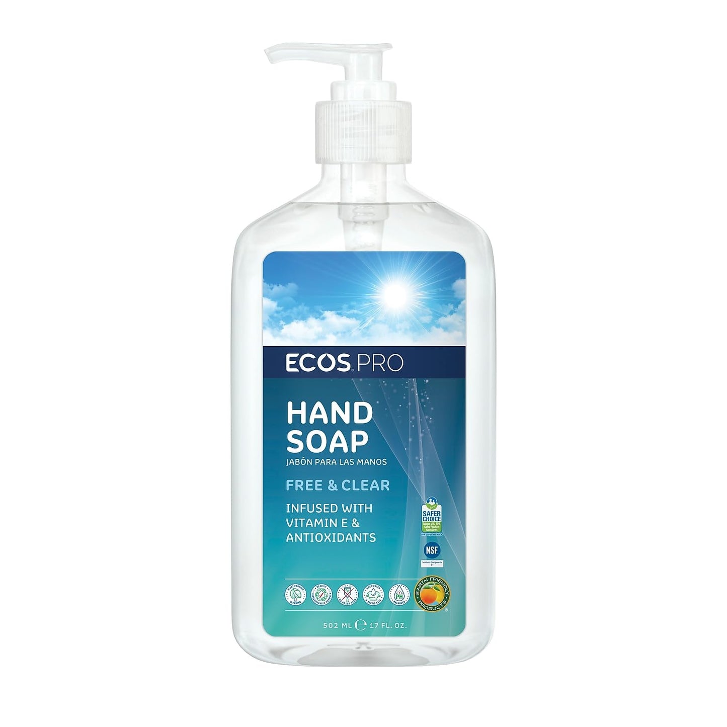 Earth Friendly Products Hand Soap, 17 Fluid Ounce