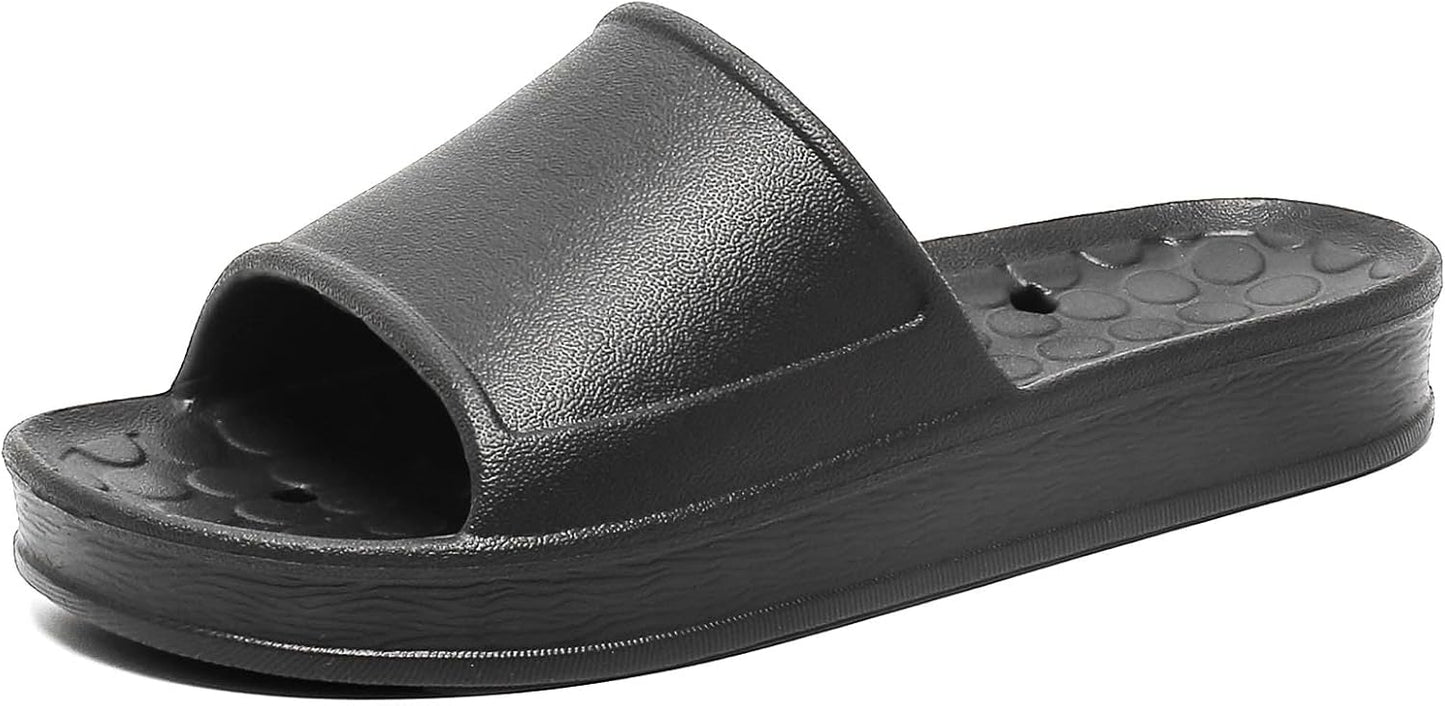 Shower Shoes for Women & Men - Waterproof Anti-Slip Massage Slides | Quick-Dry Cushioned Pool Sandals