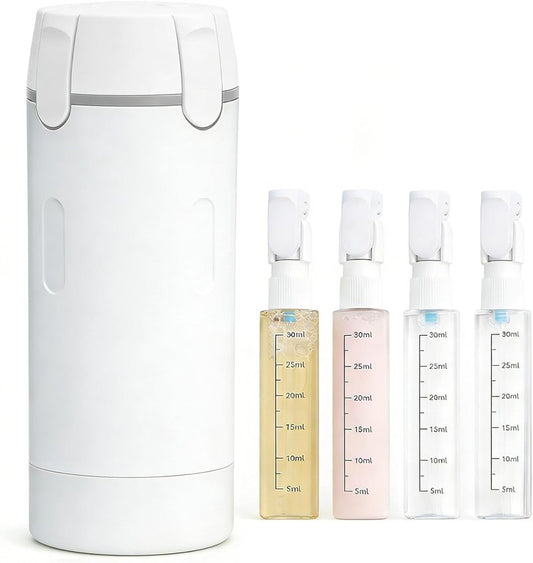 Travel Dispenser Bottle Set - 4 Pack 30ML Refillable Toiletry Bottles | Leak-Proof & Portable for Travel, Camping, Business Trip