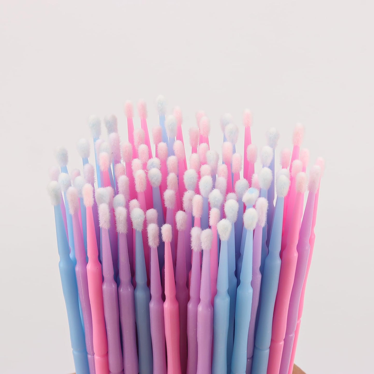 300 Pcs Disposable Micro Applicator Brush, Micro Swabs, Eye Lashes Mascara Wands for Eyelash Extension(mixed 3 color)