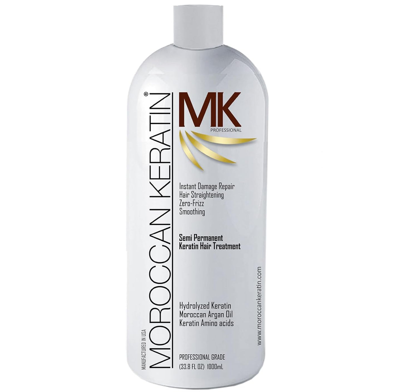 Brazilian Keratin Blowout Hair Treatment - 1000ml Argan Oil Formula for Professional Results | Gold Series